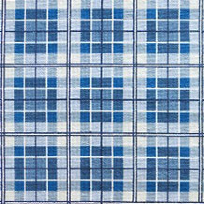 Tapete Plaid azuis 1,65 x 0,74m